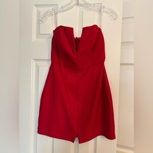 NBD Red Sweetheart Sheath Dress